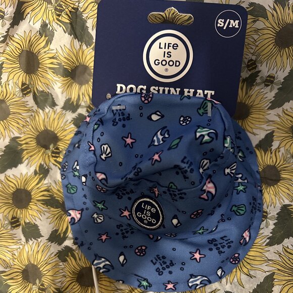 Dog Sun Hat Size Small/Medium Life is Good Brand New - Picture 2 of 4
